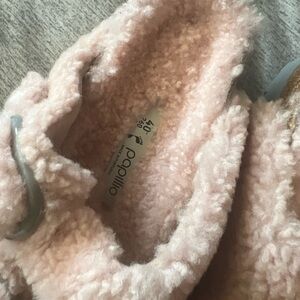 Salmon Papillio Birkenstock Shearling Fur Sandals